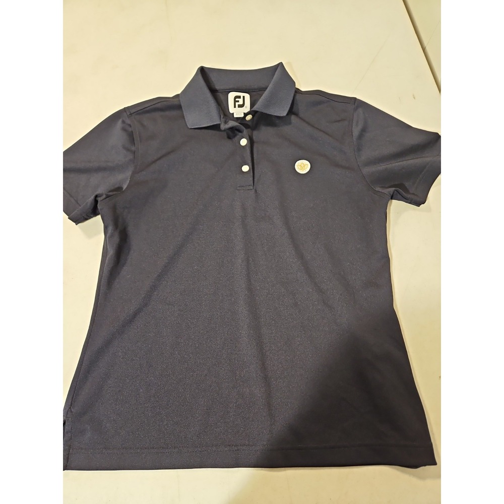 FootJoy Polo Shirt Womens Small Dark Blue Golf Embroidered Stretch FJ (527